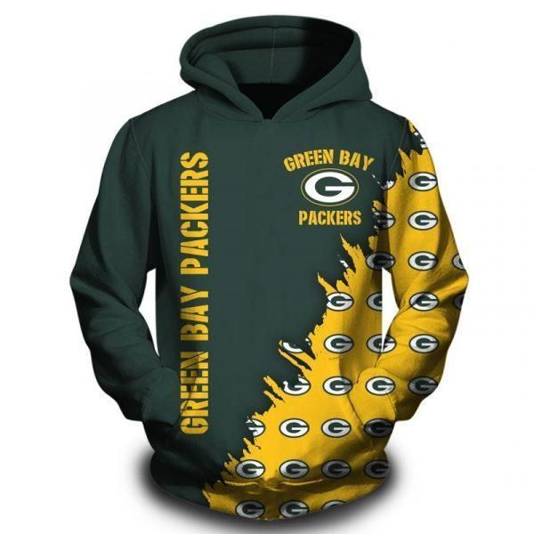 Green Bay Packers Hoodie 3D Zipper Hoodie Full All Over Printhoodie Apparel 3