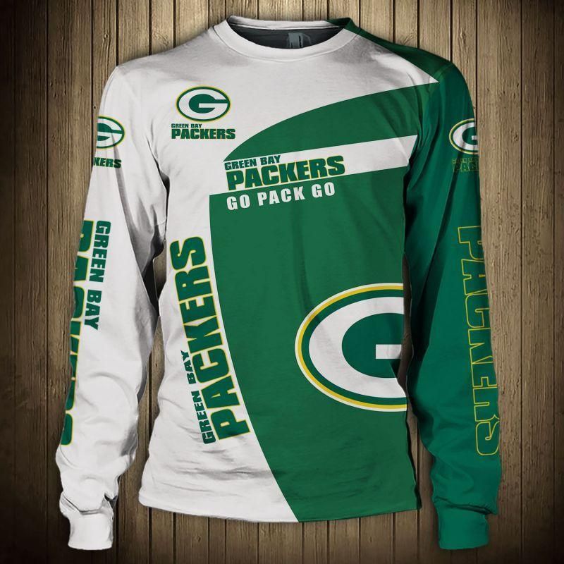 Green Bay Packers Crew Neck Sweatshirt 3D Go Pack Go 3D Zipper Hoodie 3D Zipper Hoodie