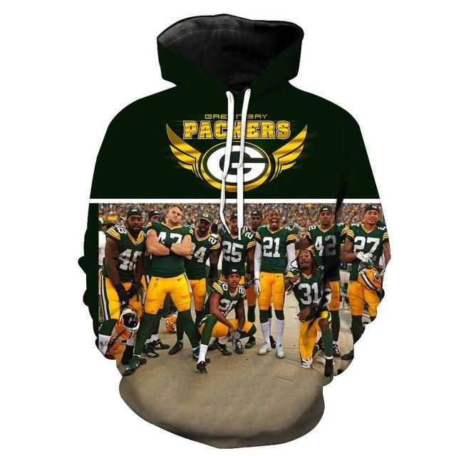 Green Bay Packers Team Hoodie 3D Zipper Hoodies 3D Zipper Hoodie 3D Zipper Hoodie