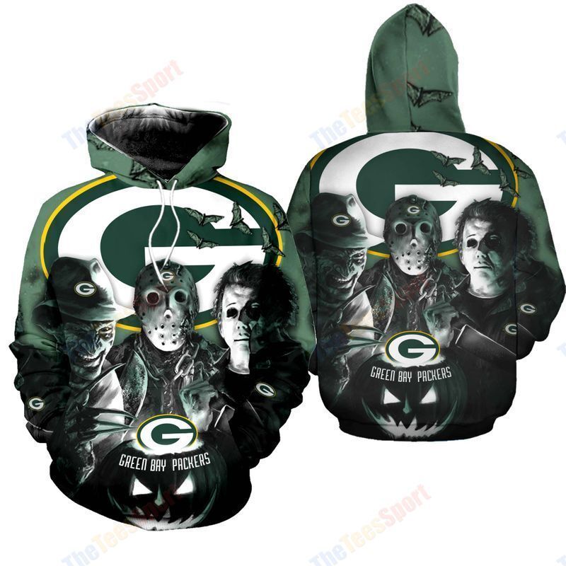 Green Bay Packers All Over Print Hoodie 3D Zipper Hoodie 3Dzipper Hoodie Tnt 00641