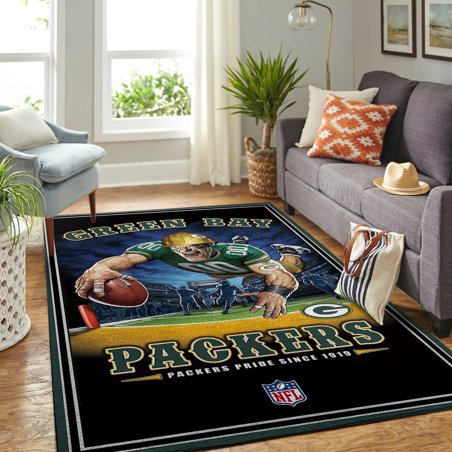 Green Bay Packers Team Pride Nice Gift Home Decor Rectangle Area Rug