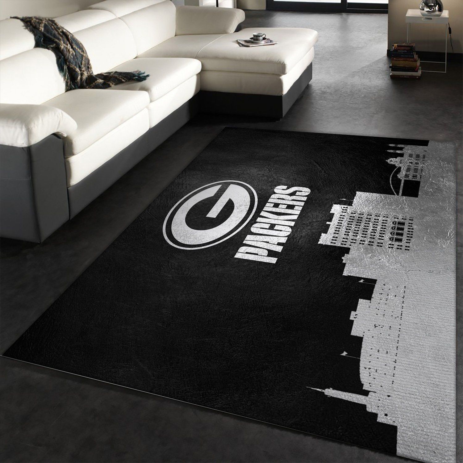 Green Bay Packers Skyline Area Rug Bedroom Home Decor Floor Decor