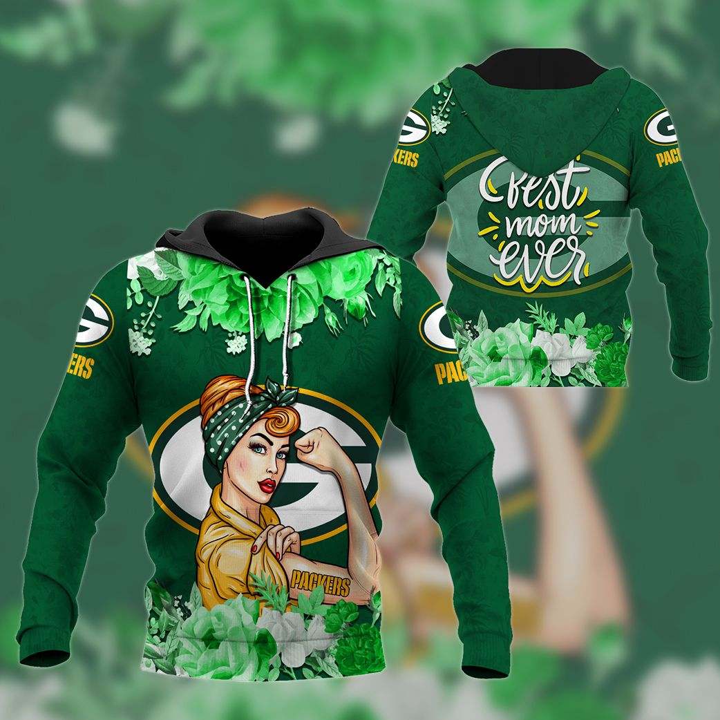 Green Bay Packers Best Mom Ever Men And Women 3D Full Printing Hoodie Zip Hoodie Green Bay Packers 3D Full Printing Hoodie Shirt