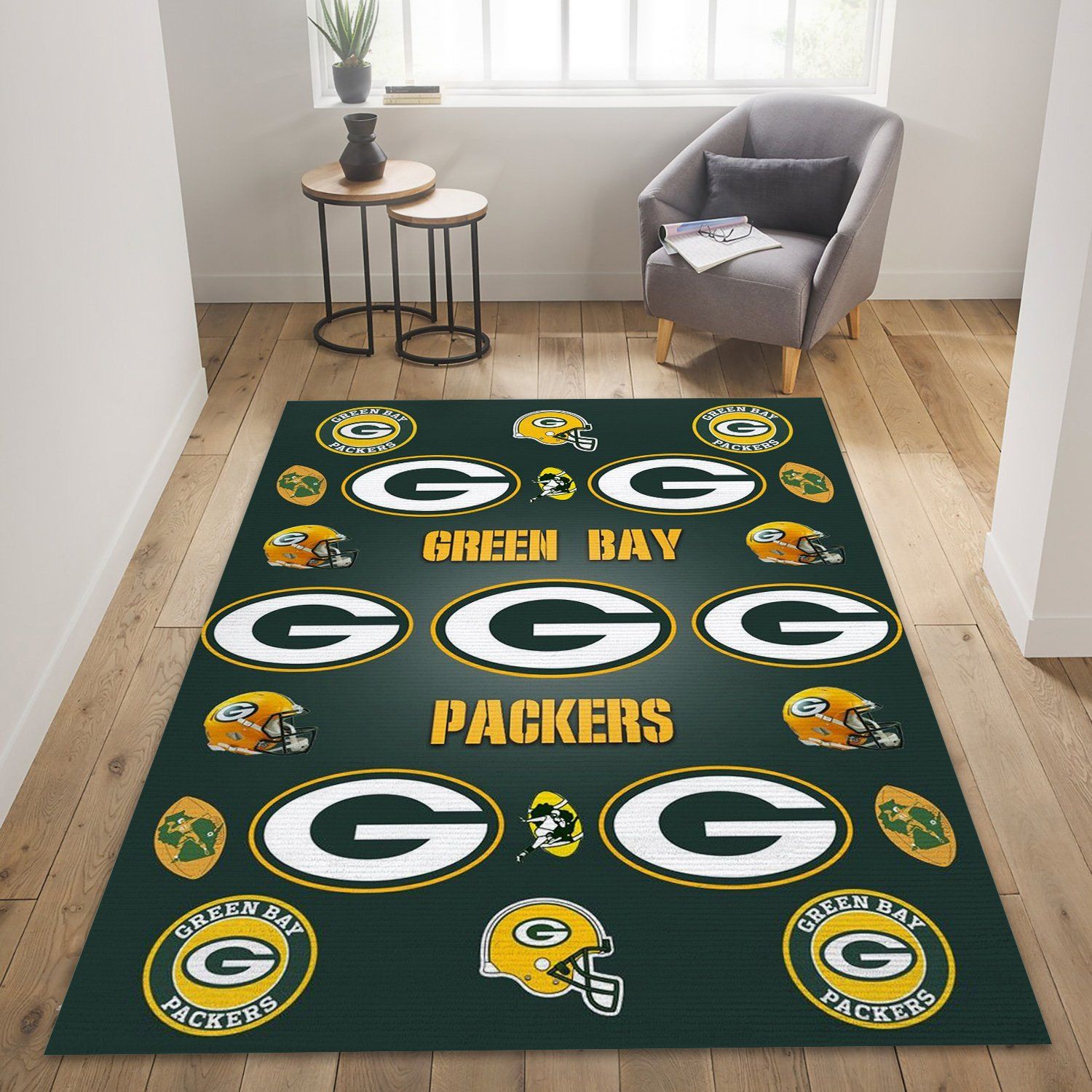 Green Bay Area Rug Rug Home Decor Area Rug Living Room Rug Home Decor