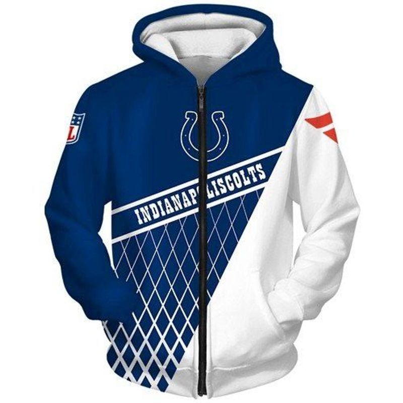 Indianapolis Colts 3D Zip Hoodie Tn01 Hoodie 3D Pullover Zip Hoodie 3D