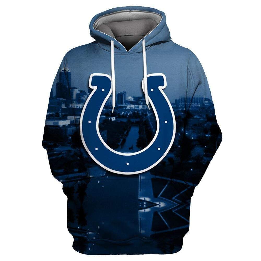 Cool Custom Hoodie Indianapolis Colts Printed Hooded Pocket Pullover Sweater Art#1912 Hoodie 3D Pullover Zip Hoodie 3D