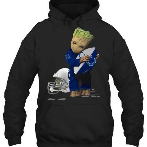 Groot Loves Indianapolis Colts Fan Hoodie Hoodie 3D Pullover Zip Hoodie 3D