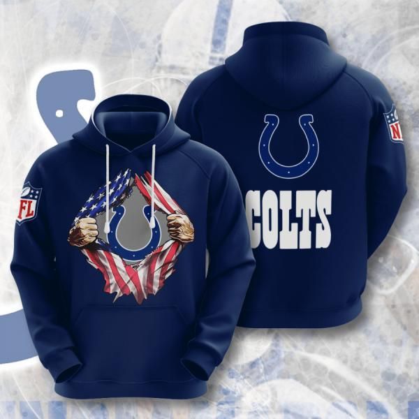 Indianapolis Colts Fans Hoodie Hoodie 3D Pullover Zip Hoodie 3D