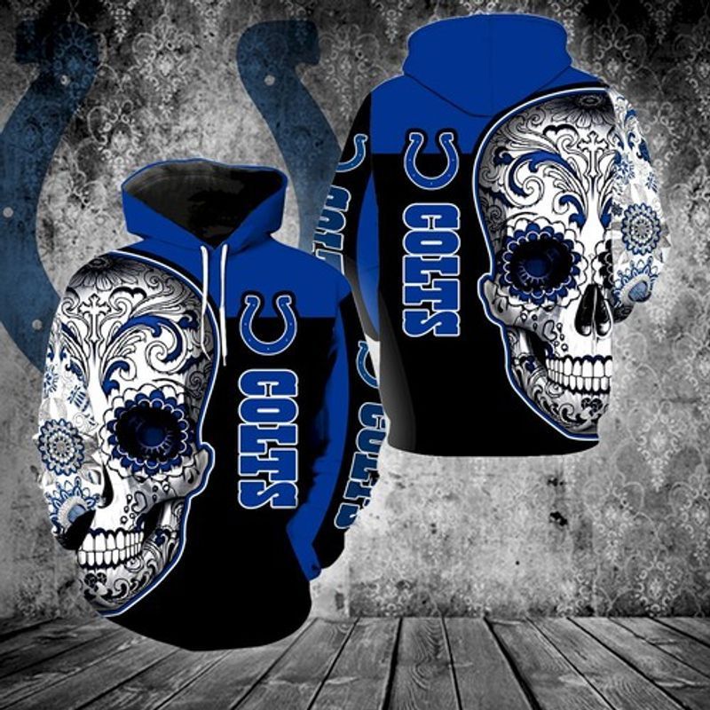 Indianapolis Colts 3D Dallas Cowboys Sugar Skull Hoodie Tl97 Hoodie 3D Pullover Zip Hoodie 3D