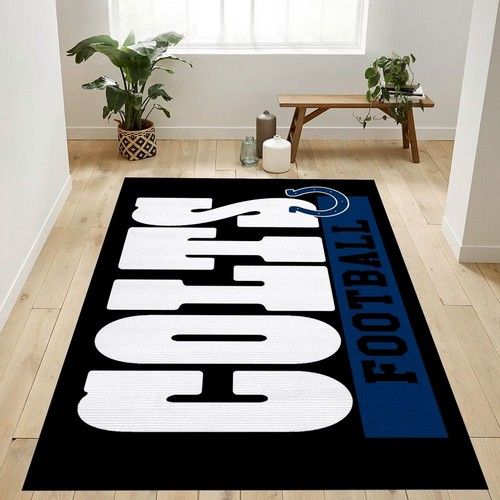 Indianapolis Colts Logo Area Rug For Gift Living Room Rug Home Dec