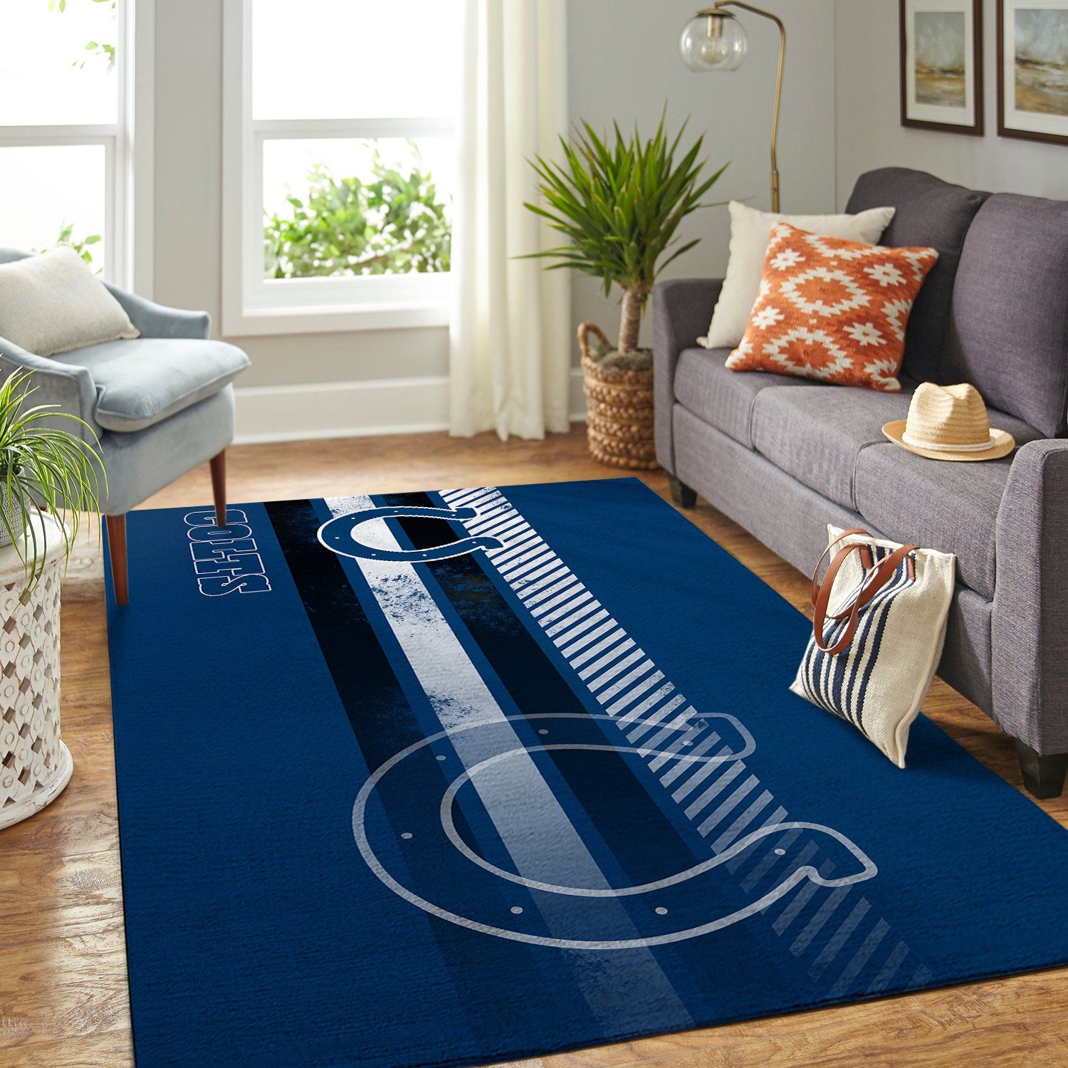 Indianapolis Colts Team Logo Nice Gift Home Decor Rectangle Area Rug