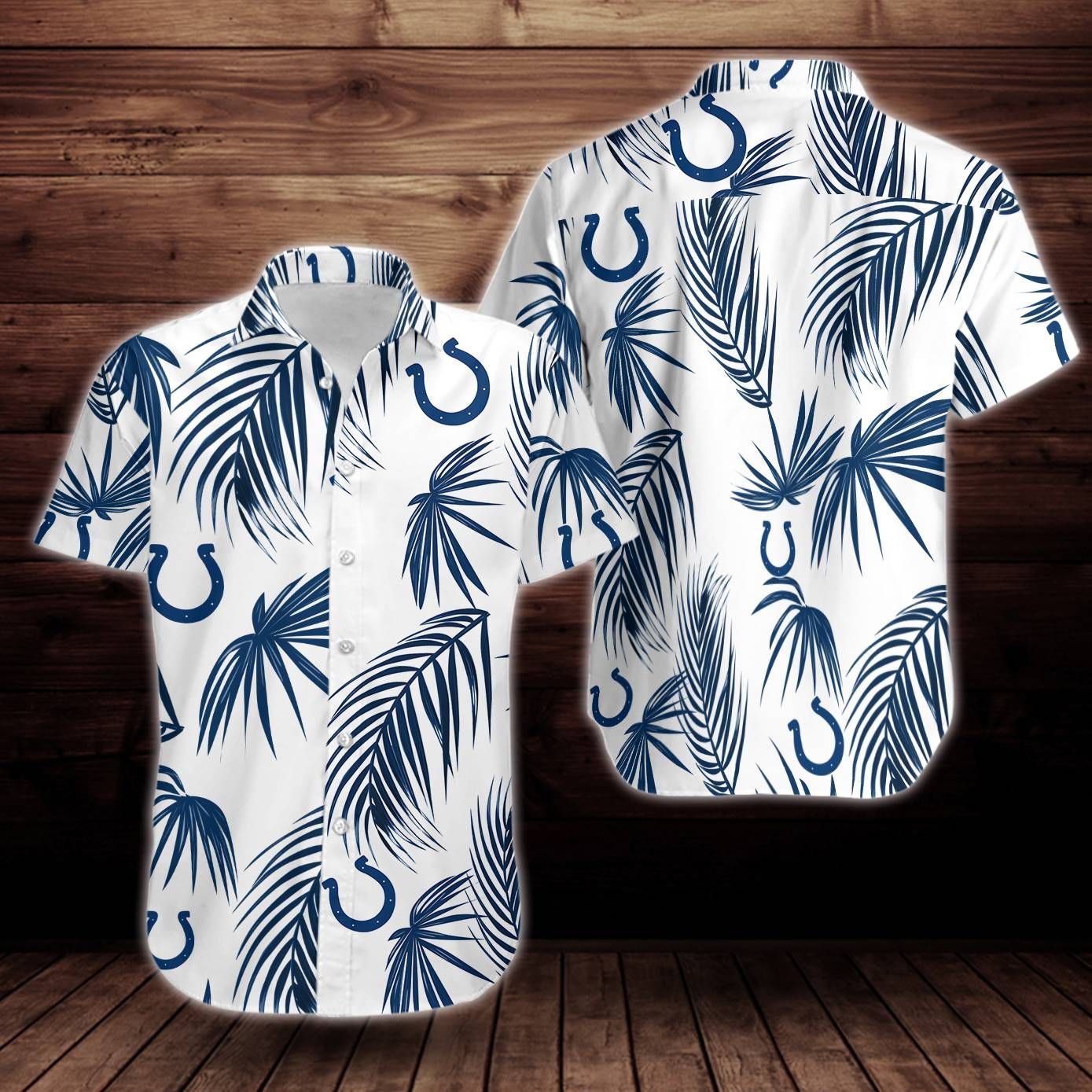 Indianapolis Colts Flower Short Sleeve Hawaiian Aloha Shirt Hawaiian Shorts Beach Short Sleeve