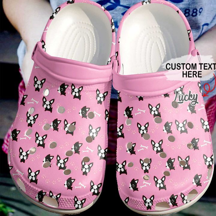 Boston Terrier Personalized Pattern Sku 318 Crocs Crocband Clog Comfortable For Mens Womens Classic Clog Water Shoes