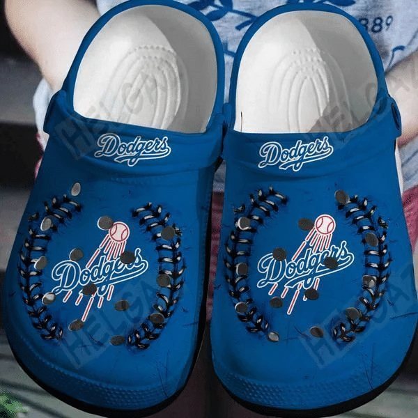 Los Angeles Dodgers Full Blue Crocband Clog Comfortable For Mens Womens Classic Clog Water Shoes Clog 232326La