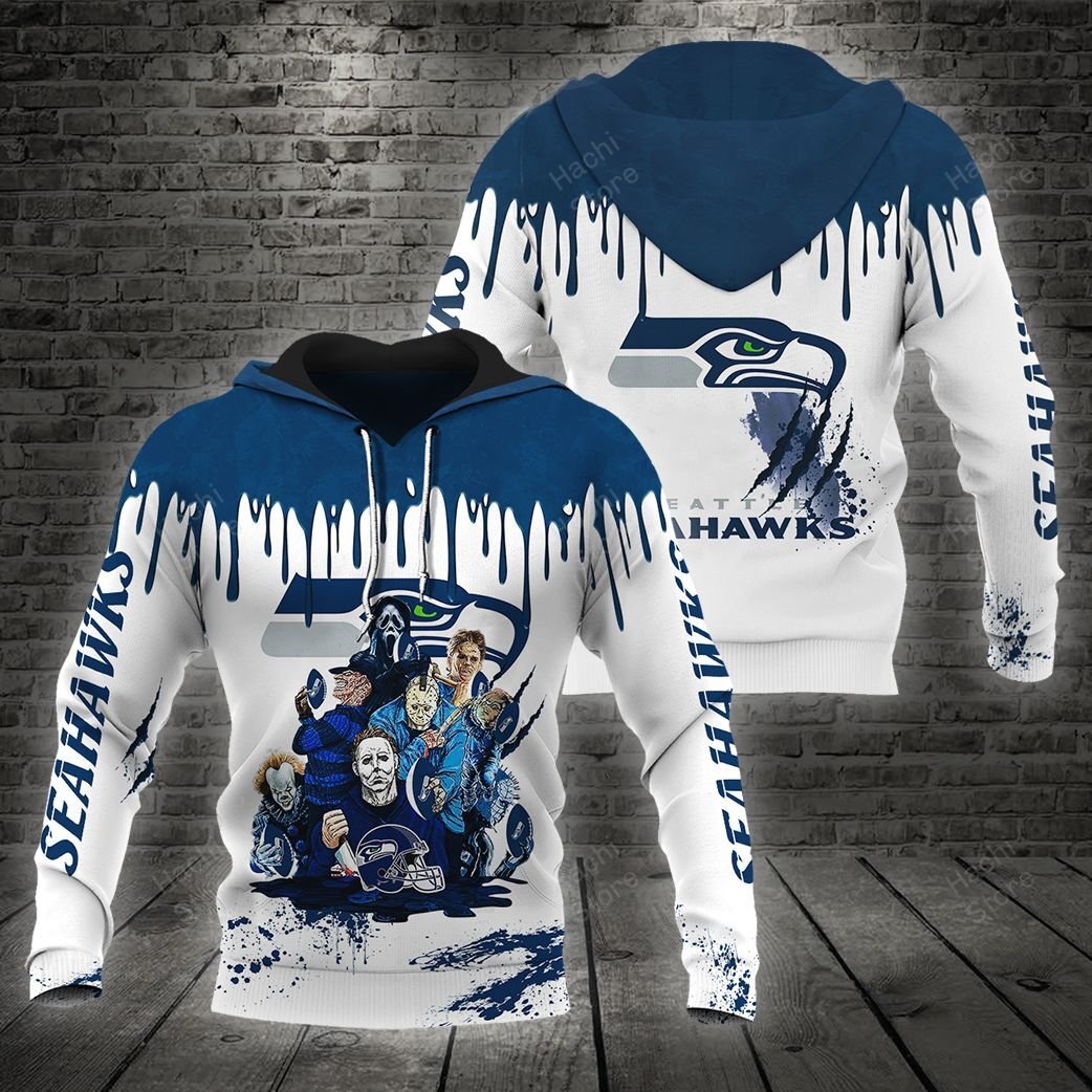 Football Hoodie – Horror Movie Characters S.Seahawks