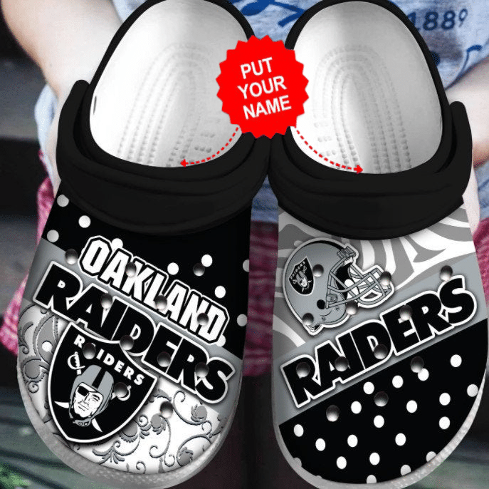 National Football Crocs – L. Raiders Crocband Clog Shoes Colorful For Men Women