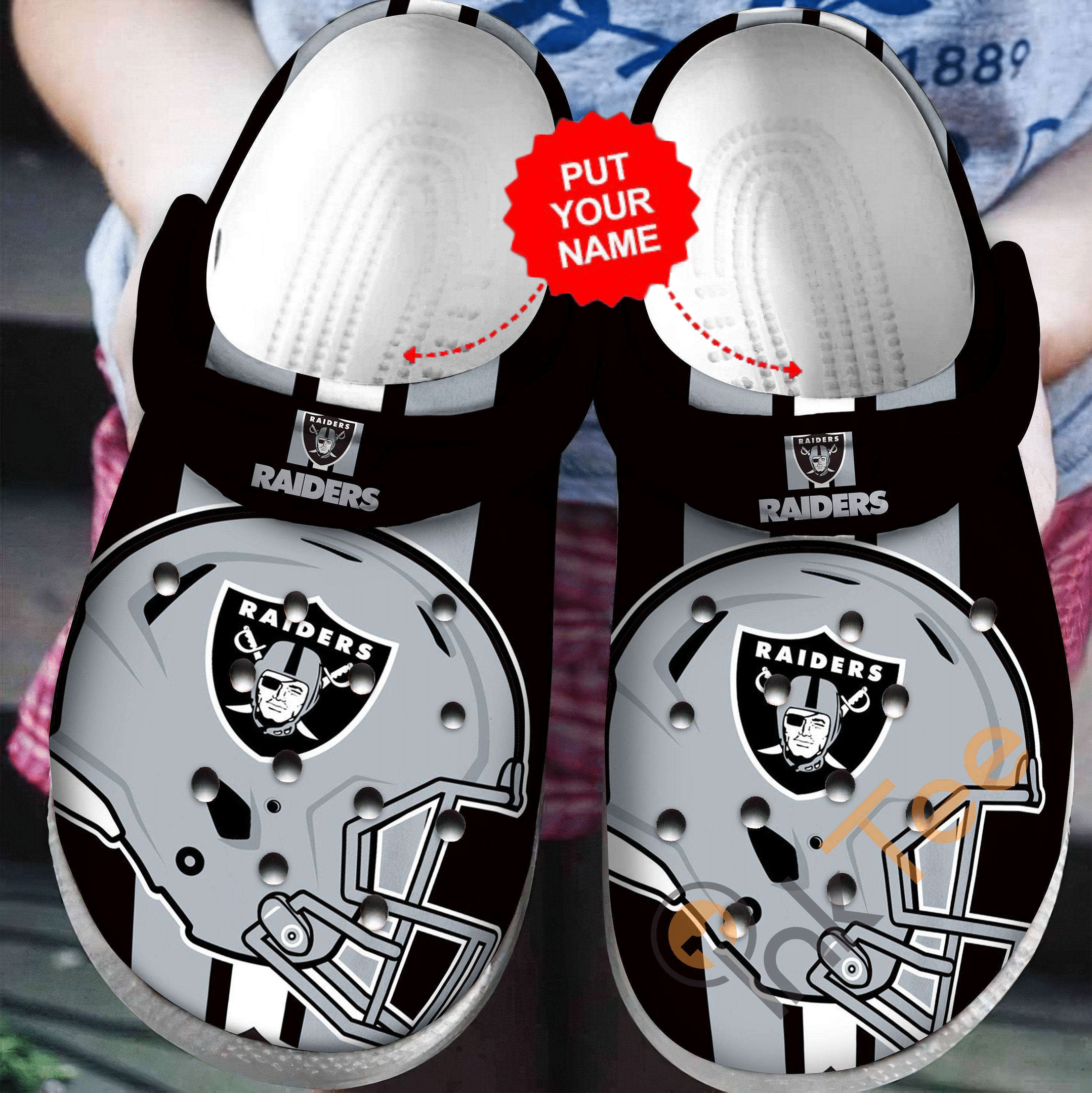 National Football Crocs – L. Raiders Clog Shoes Colorful For Men Women