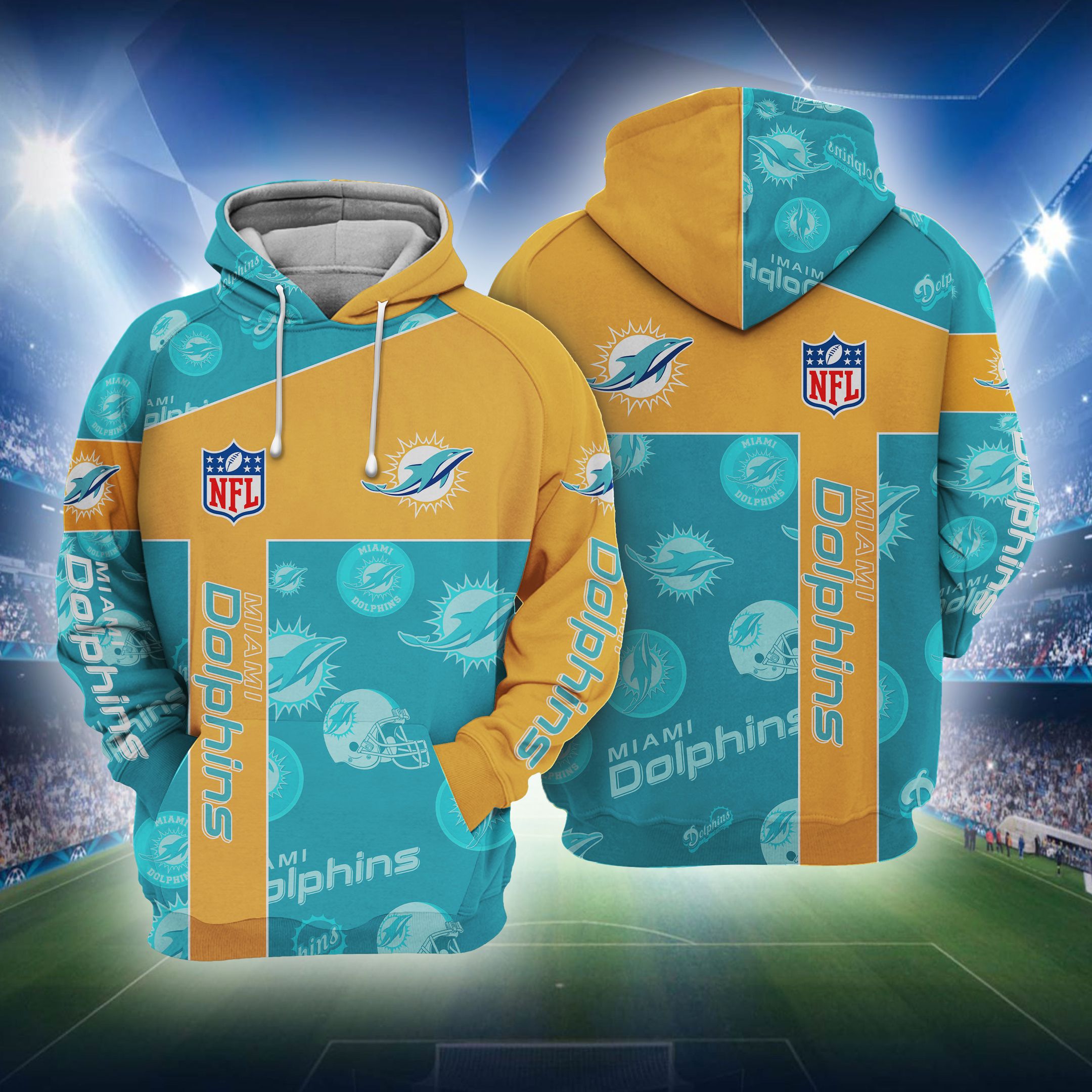 National Football Hoodie – Football For M. Dolphins Fan Hoodie 3D For Men For Women