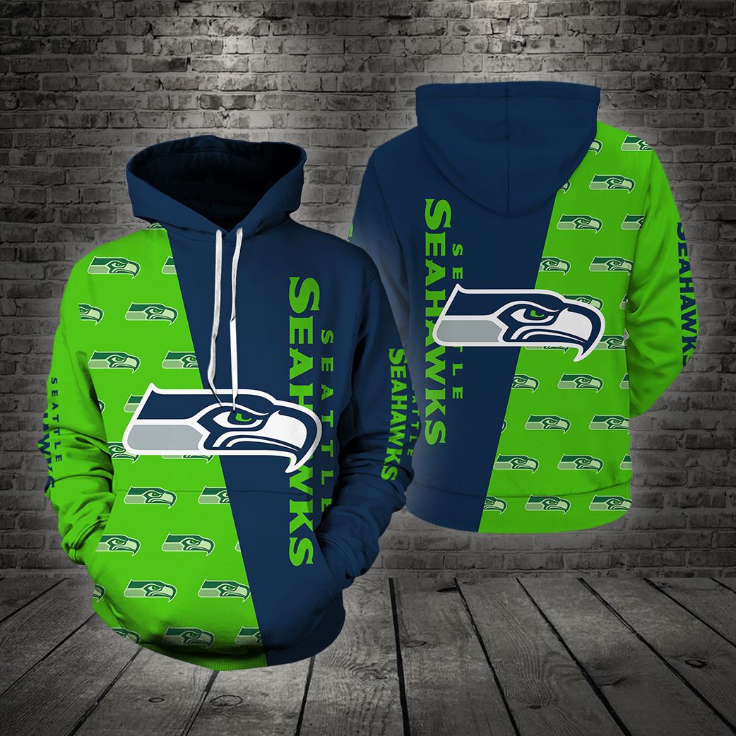 Football Hoodie – Seattle Seahawks Logo Design Hoodies For Men & Women