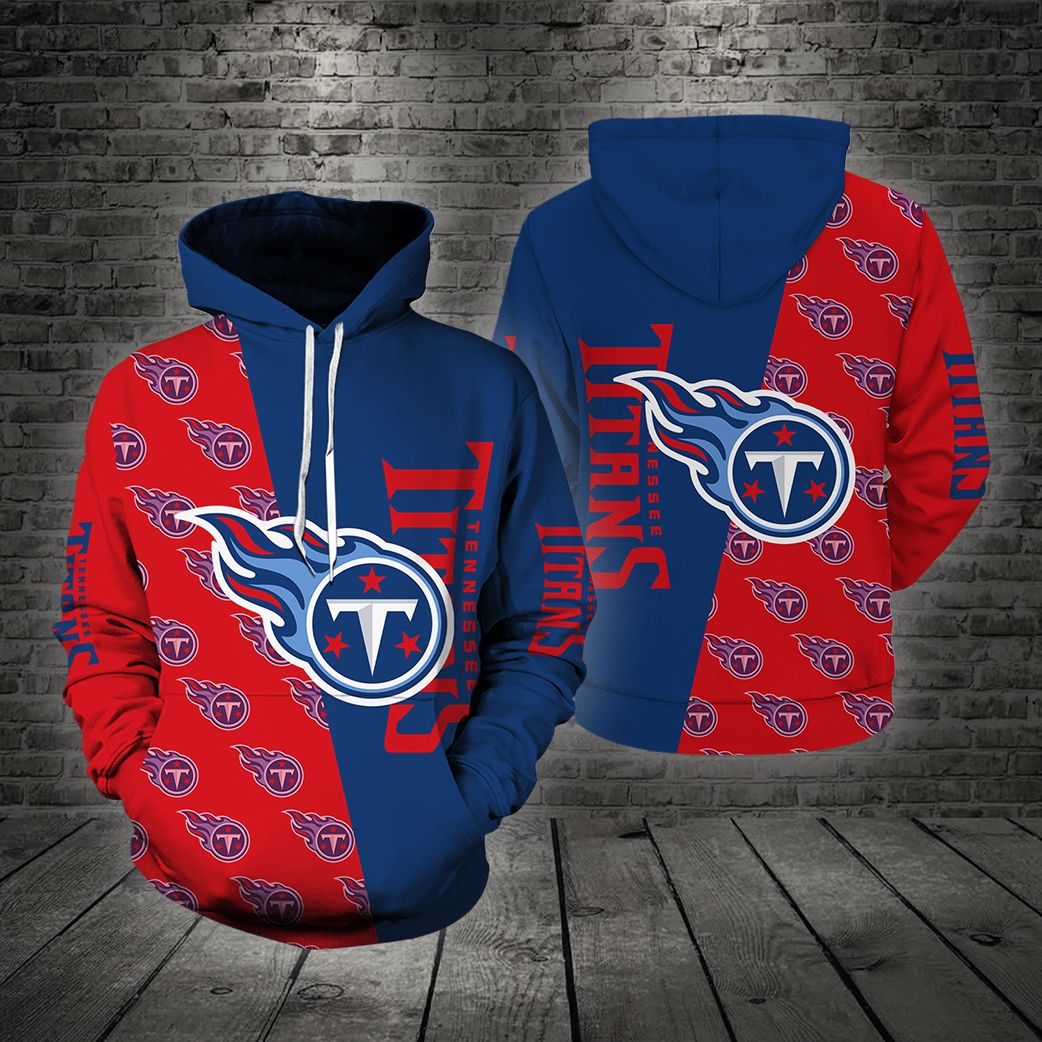 Football Hoodie – Tennessee Titans Logo Design Hoodies For Men & Women