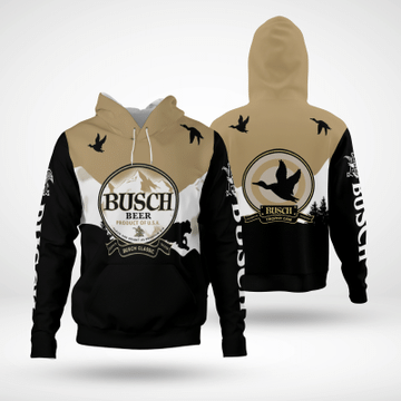 Busch Beer 3D Hoodies Duck Hunter Gifts for Men Women – Funny Drinking Busch Beer Sweater