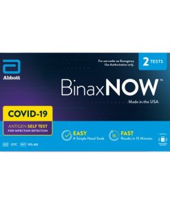 BinaxNOW COV-19 Antigen Self Test 2 Count (At Home Test Kit)-Laceymart