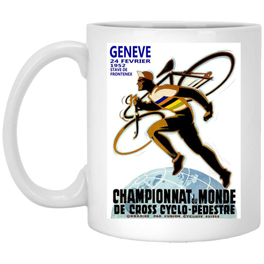 CYCLOCROSS Vintage Bicycle Racing Advertising Print Classic White Mug