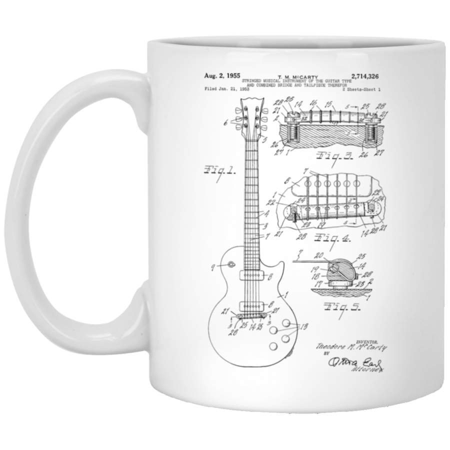 Guitar patent from 1955 White Mug