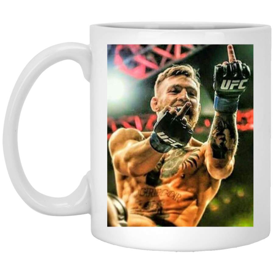 Conor McGregor Middle Finger Design Classic White Mug