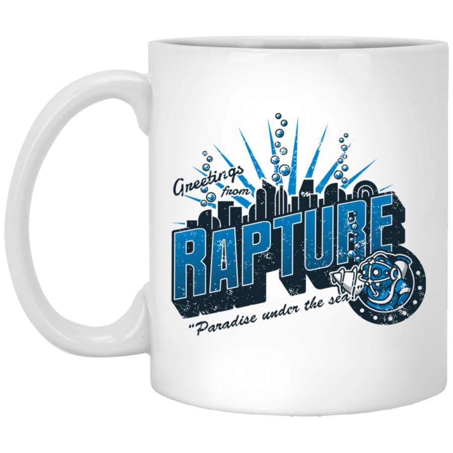 Greetings from Rapture! Slim Fit T-Shirt White Mug