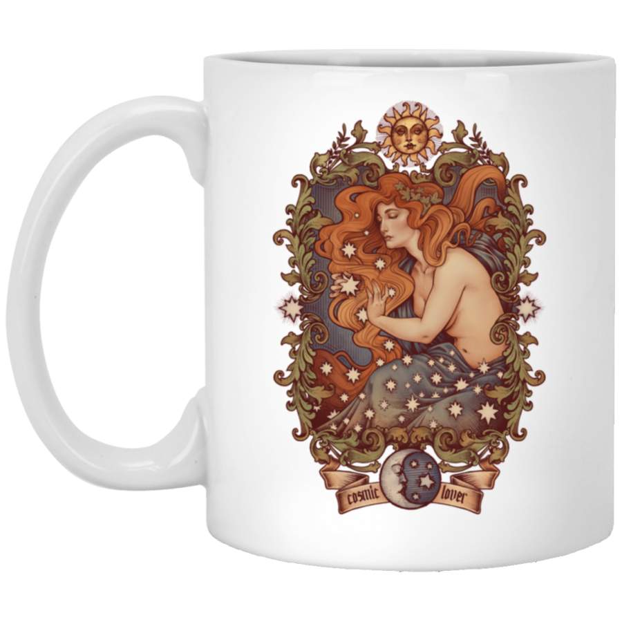 COSMIC LOVER Color version Fitted White Mug