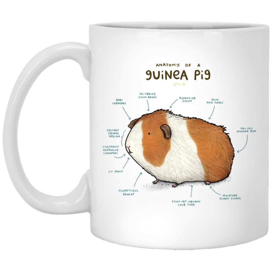 Anatomy of a Guinea Pig Baseball ? Sleeve White Mug