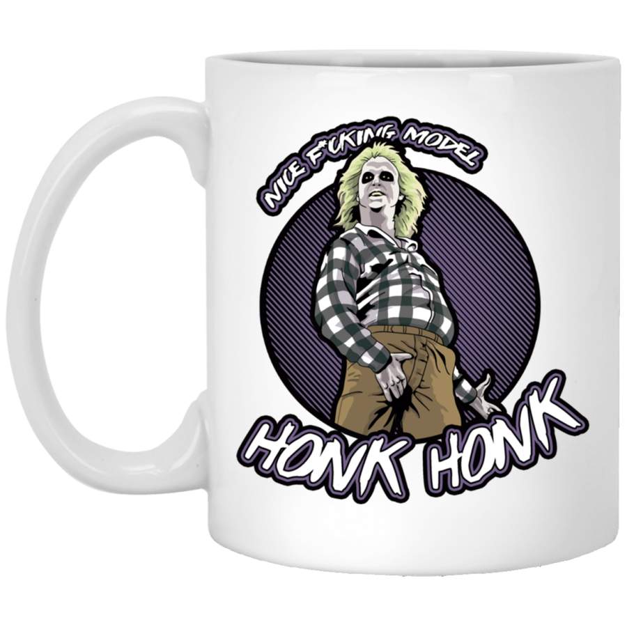 Beetlejuice HONK HONK Slim Fit T-Shirt White Mug