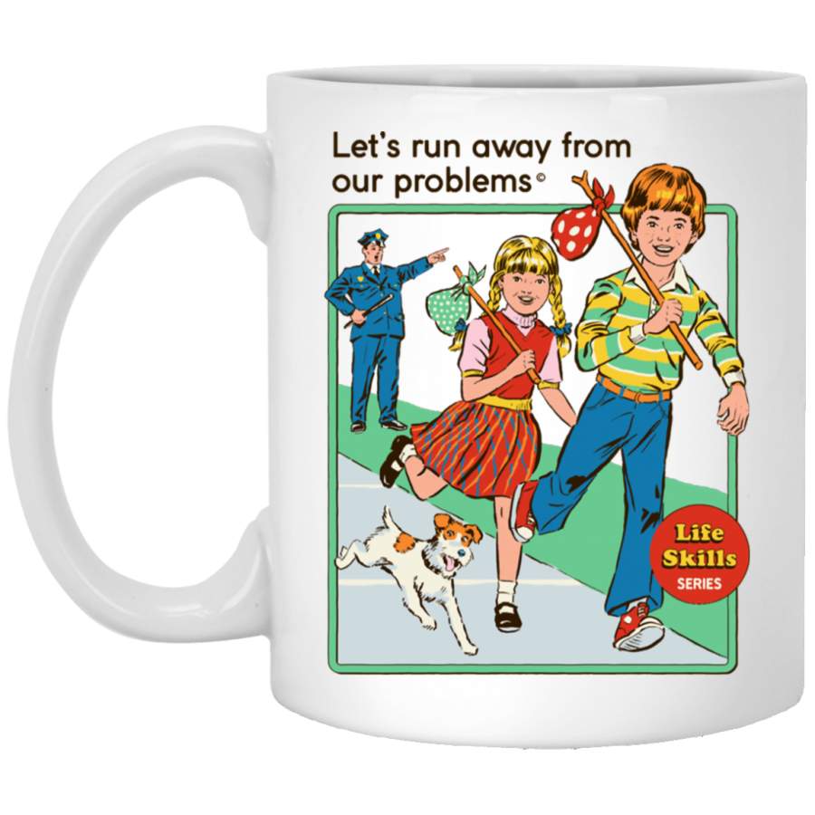 Lets Run Away Classic White Mug