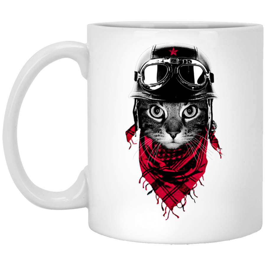 Adventurer Cat Fitted White Mug