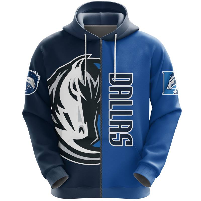 Dallas Basketball Zip Hoodie K5