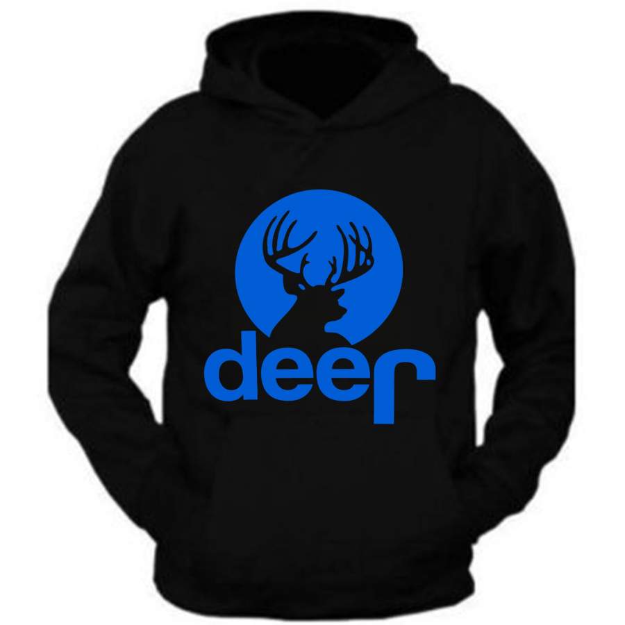 Blue Jeep Sweatshirt Jeep Deer Hunting Buck Shirt Hoodie Sweatshirt (Hoodie)