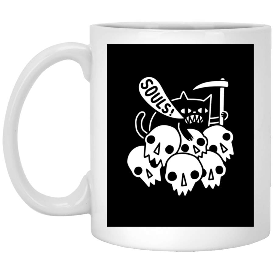 Cat Got Your Soul Graphic White Mug