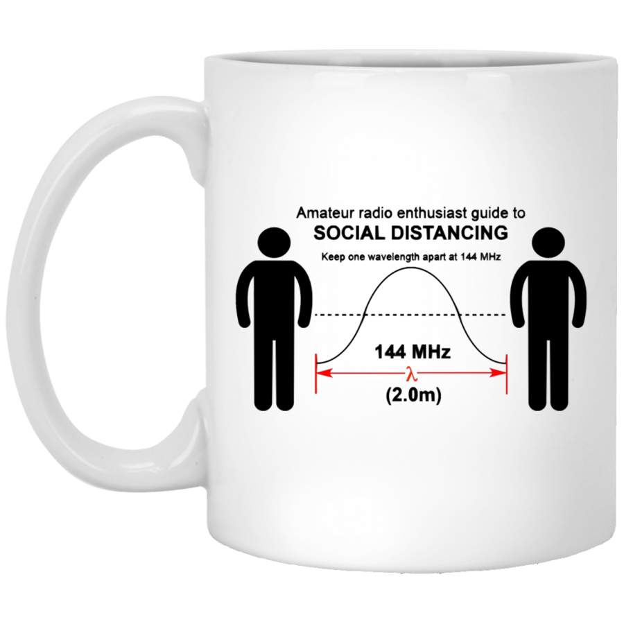 Amateur radio Social Distancing Classic White Mug