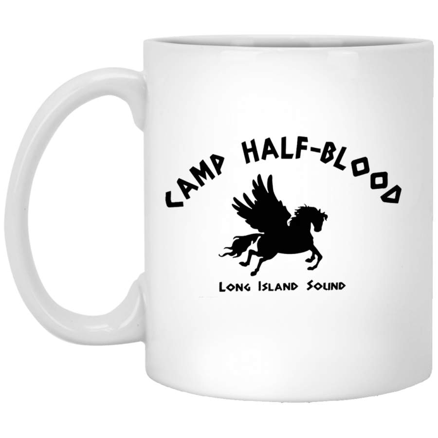 Camp Half Blood Full camp logo White Mug