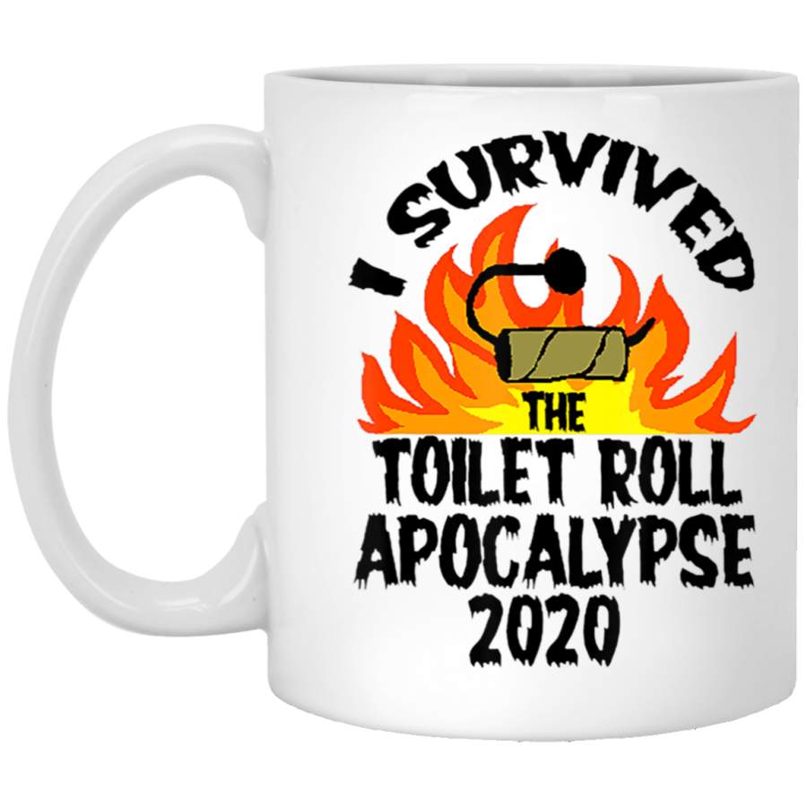 I Survived The Toilet Roll Apocalypse 2020 White Mug