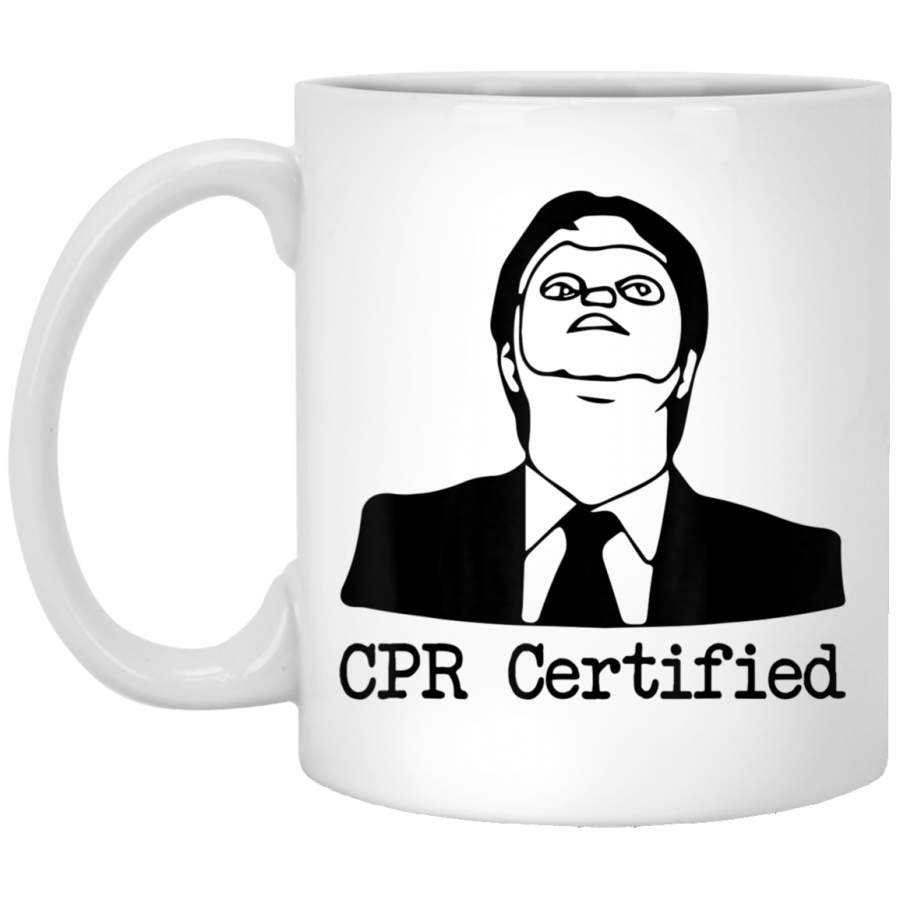 Dwight’s mask Cpr Certified Dwight’s dummy mask White Mug