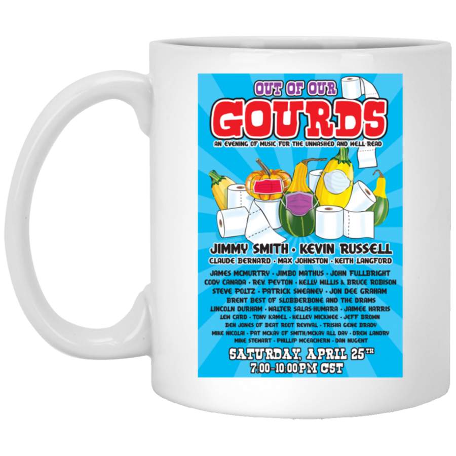 Out of Our Gourds Pandemic Concert Souvenir Tri-blend White Mug