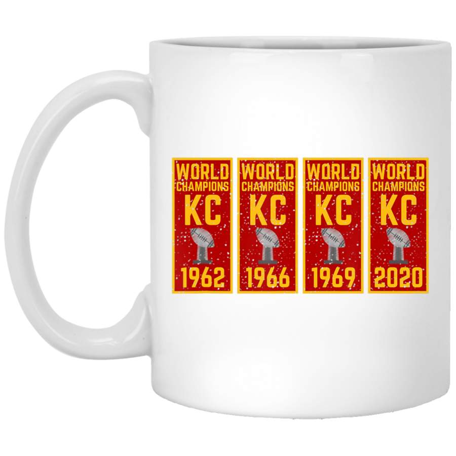 Kansas City Football KC Faithful 2020 Title Banner Champions White Mug