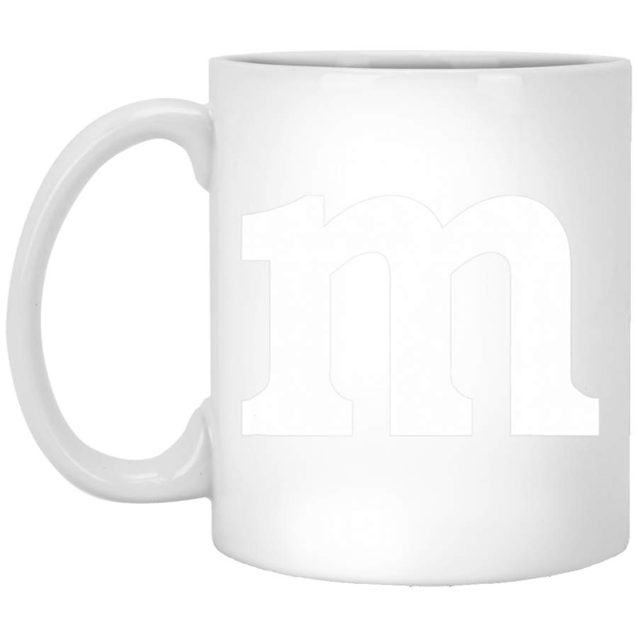 Letter M T- Lower Case m Alphabet White Mug