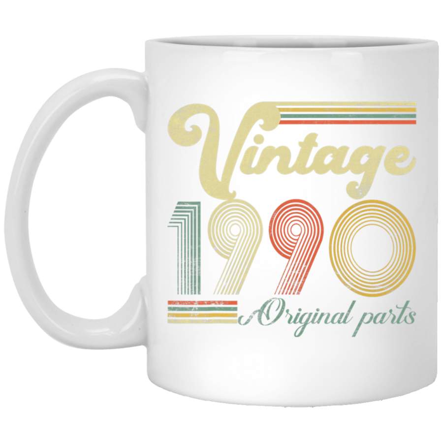 30 Years Old – Made in 1990 – Vintage 30th Birthday White Mug