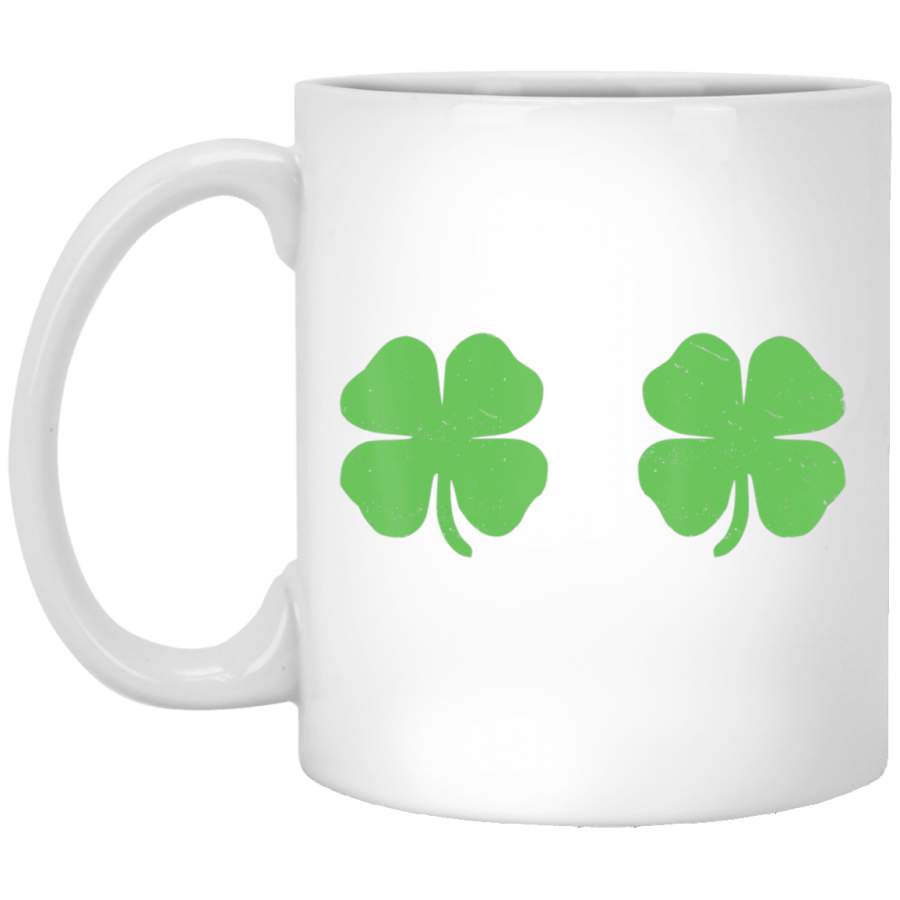 Irish Shamrock Boobs Saint St.Patrick’s Paddys Day White Mug