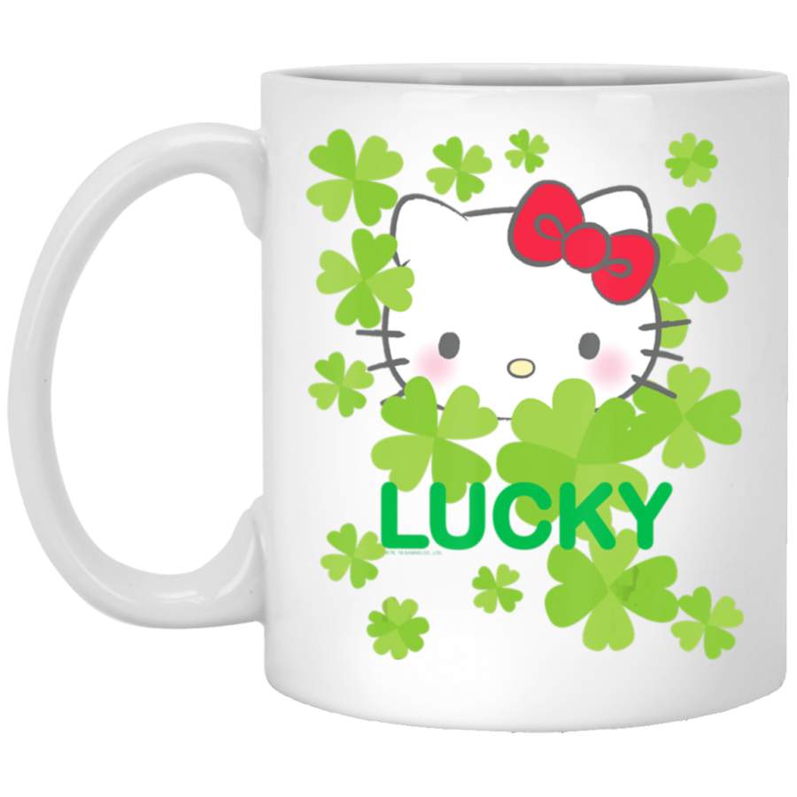 Hello Kitty Lucky Clover St. Patrick’s Day Tee White Mug