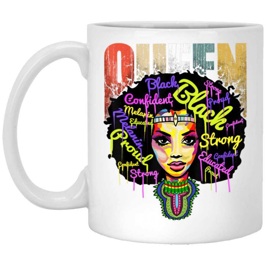 African Queen s For Women – Educated Black Girl Magic White Mug