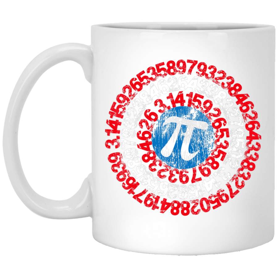 Mathematician Captain Pi Superhero Math Nerd Geek Pi Day White Mug